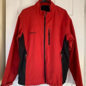 Men’s red and black jacket
